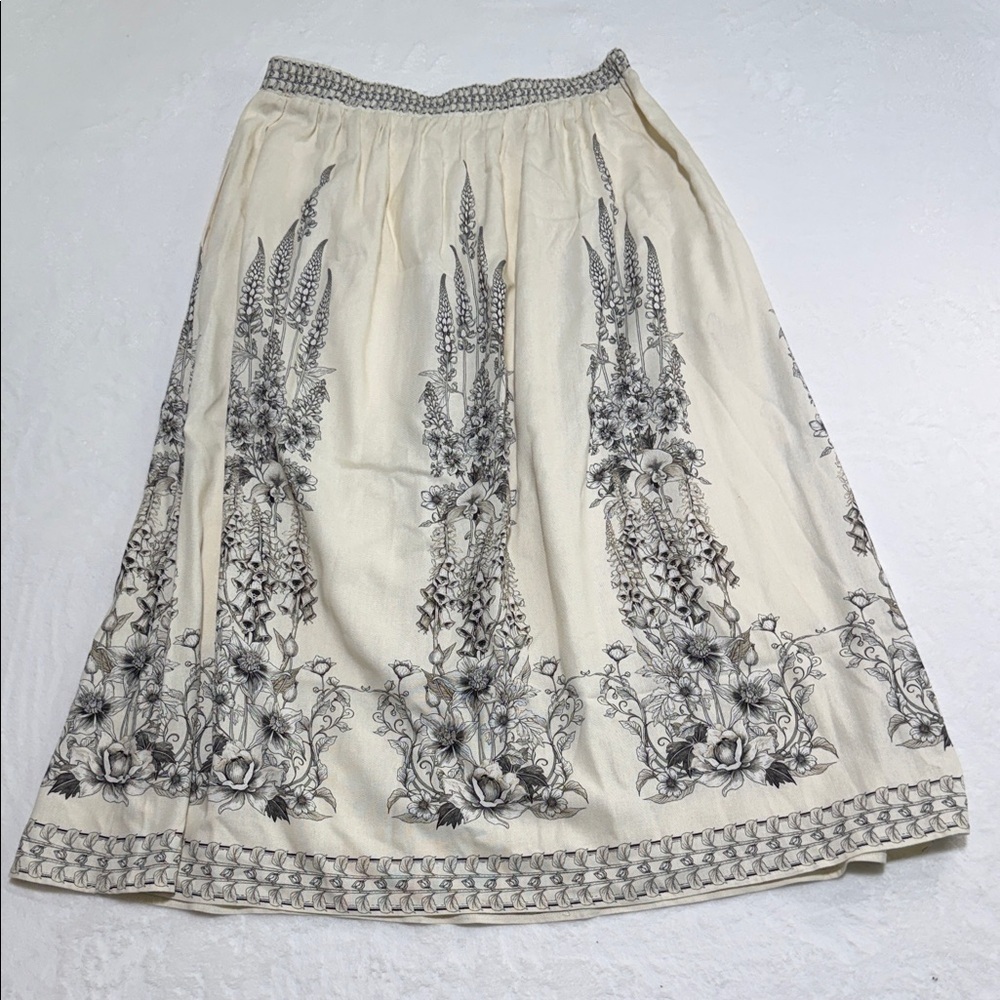 Max Studio Cream and Black A-Line Skirt - Picture 4 of 7